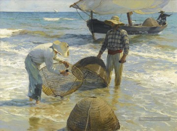Pescadores Valencianos peintre Joaquin Sorolla Peinture à l'huile